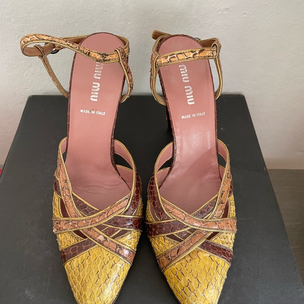 Miu Miu Snakeskin Heels